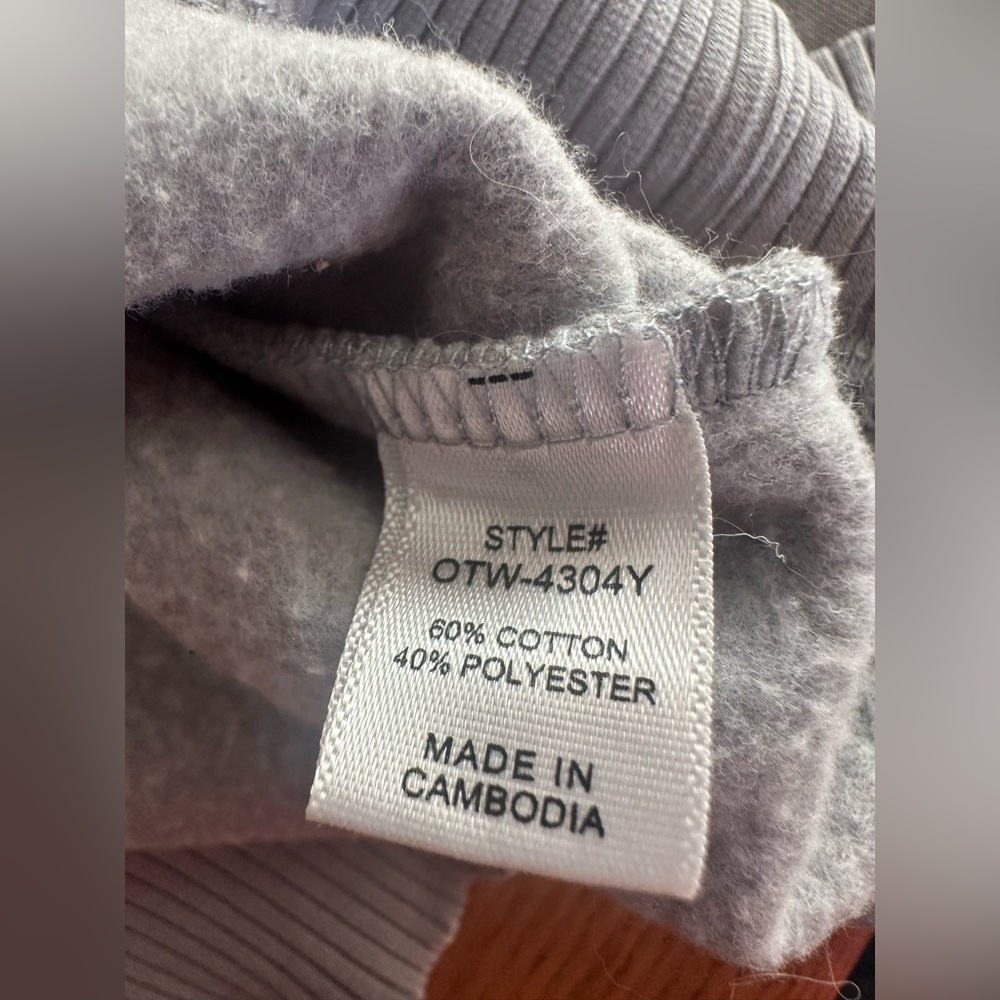 Women’s Washed Grey Quarter-Zip Pullover Sweatshirt - Picture 9 of 10